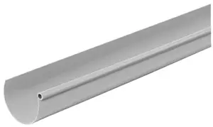 Profilé de gouttière de 25 en PVC, L. 2 m gris