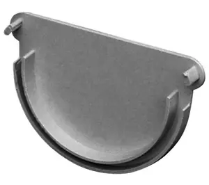 Fond de gouttière en PVC profilé de 16 mm gris