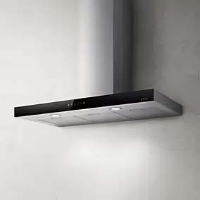 Hotte droite en verre noir et inox L. 90 cm Joy Blix Elica