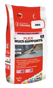 Mortier colle flex multisupport C2E* - Gris - 5 kg