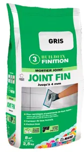 Mortier pour joint fin - Gris - 2.5kg*
