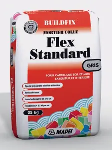 Mortier-colle flex travaux neufs C2** gris