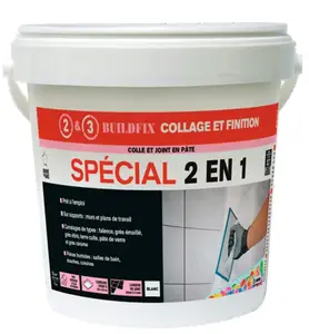 Colle et joint 2 en 1 - D2T - Blanc
