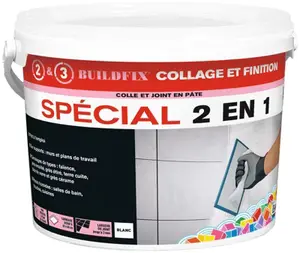 Colle et joint 2 en 1 - D2T - Blanc - 5 kg