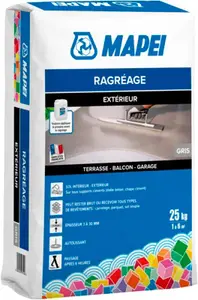 Ragréage extérieur autolissant gris sol intérieur et extérieur 25 kg