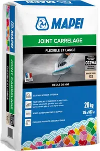 Joint carrelage flexible et large beige 132 intérieur et extérieur 20 kg
