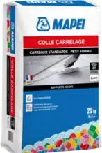 Mortier-colle carrelage petit format C1 blanc intérieur sol et mur 25 kg