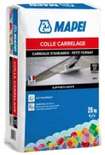 Mortier-colle carrelage grand format gris intérieur et extérieur sol et mur 25 kg
