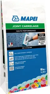 Joint carrelage haute performance blanc 100 intérieur et extérieur 10 kg