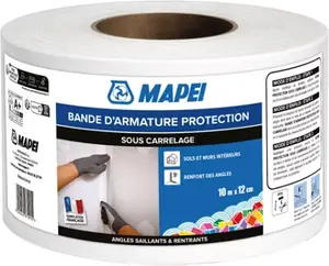 Bande d'armature pour étanchéité sous carrelage intérieur 12 cm x 10 m