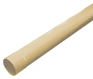 Tube de descente gouttières en PVC, Ø 80 mm L. 2 m colori sable