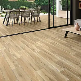 Carrelage sol extérieur effet bois brut L.90 x l.15 cm x ép.9 mm, Woodland