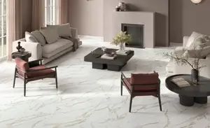Carrelage sol intérieur HARMONY MARMO ORO blanc effet marbre 60 x 120 cm