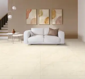 Carrelage sol intérieur TEMPIO grès cérame émaillé crème 60 x 120 cm