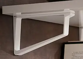 2 supports pour étagère Oderzo blanc mat