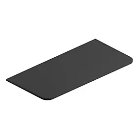 Plan de toilette en mélaminé noir mat Alba 104,5 cm