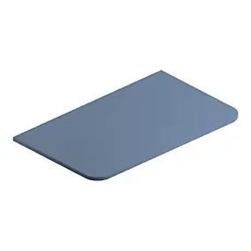 Plan de toilette en mélaminé bleu mat Alba 84,5 cm