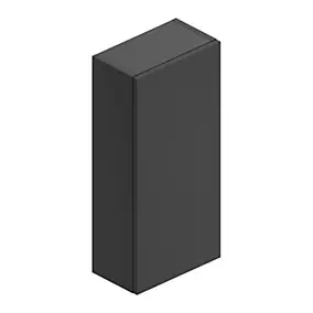 Armoire haute de salle de bains l.35 x H.75 x P.20 cm noir mat, Pura+