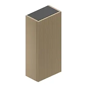 Armoire haute de salle de bains l.35 x H.75 x P.20 cm placage chêne clair strié, Pura+