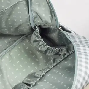 Sac à dos à langer I love Vichy vert