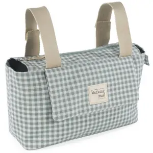 Sac à poussette I love vichy vert