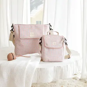 Sac repas isotherme I Love Vichy rose (7 L)