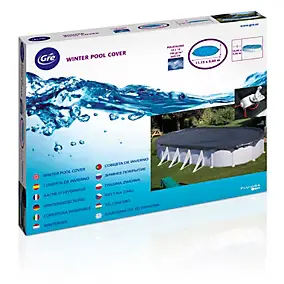 Bâche hiver pour piscine en acier ovale Gré L.820 x l.460cm