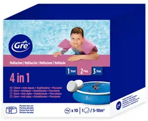 Kit multi action 4 en 1 de traitement pour piscine