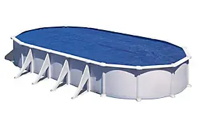 Bache été à bulles pour piscines hors sol en acier ovales 7.44X3.9m Gre