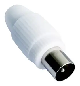 Fiche TV mâle à installer sur câble coaxial pour connecter votre téléviseur/récepteur/antenne TNT