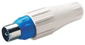 Fiche TV femelle à installer sur câble coaxial