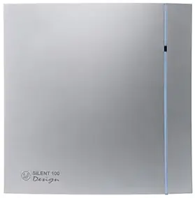 Aérateur ultra silencieux Ø100 mm gris silver, S&P Silent Design 100 CHZ