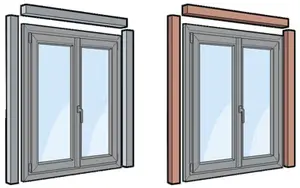 Élargisseur en aluminium pour fenêtre grise en aluminium