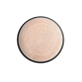 Butée de porte macaron Rei bois hêtre ⌀6,3x H.3,5 cm