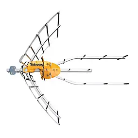 Antenne d'extérieur Televes Ellipse 148921 pour chaînes TNT gain 40 dB alimentation sous 24V