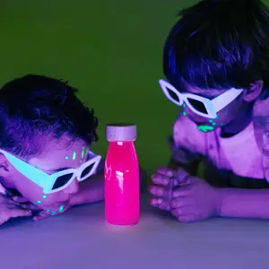 Bouteille sensorielle à paillettes Float Rose fluorescente