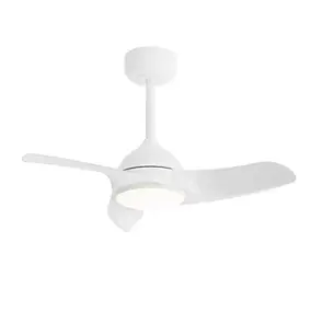 Ventilateur de plafond éclairage LED, silencieux Ø76cm blanc Sulion - Télécommande incluse