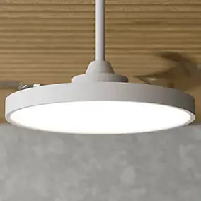 Ventilateur de plafond avec éclairage LED blanc pales retractables Ø.107 cm Sulion - télécommande incluse