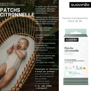Lot de 36 patchs à la citronnelle anti-moustique