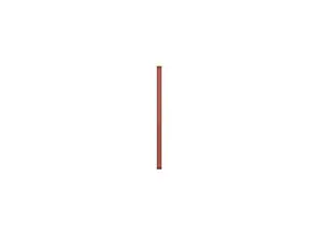 Fileur d'angle haut Palma terracotta H. 71,5 cm
