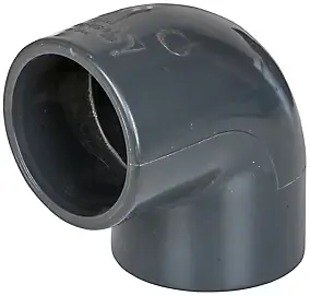 Coude PVC Gre à Coller 50-90 PN16 pour Piscine