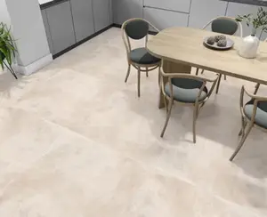 Carrelage sol et mur grès cérame beige effet béton LOU ARENA 100 x 100 cm