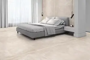 Carrelage sol et mur grès cérame beige effet béton LOU ARENA 60 x 120 cm