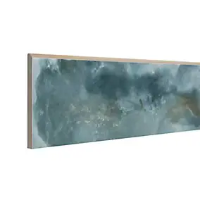 4 Plinthes carrelage intérieur effet marbre bleu poli L.60 x l.10,5 cm x Ép.10,5 mm, Iceland navy