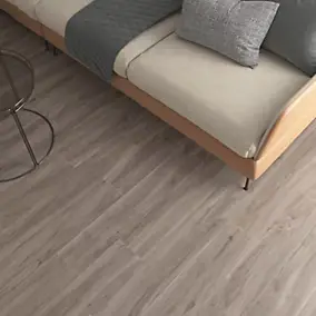 Carrelage sol et mur intérieur effet bois taupe mat L.120 x l.20 cm x ép.9 mm, Urbanwood