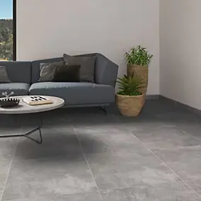 5 Plinthes carrelage District gris moyen l.8 x L.60 cm