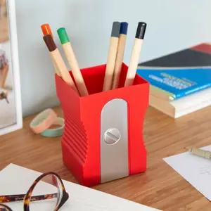 Pot à crayon Taille crayons Rouge