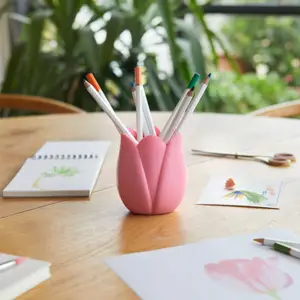 Pot à crayon Tulipe Rose