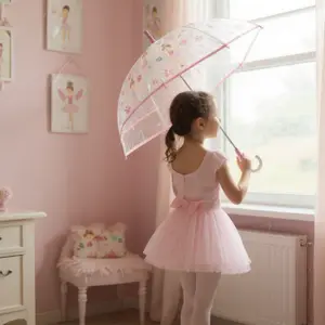 Parapluie cloche transparent Ballerines (68 cm)