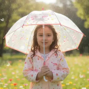 Parapluie transparent Licorne (70 cm)